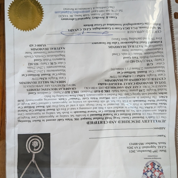 Diamond necklace - Picture 3 of 3